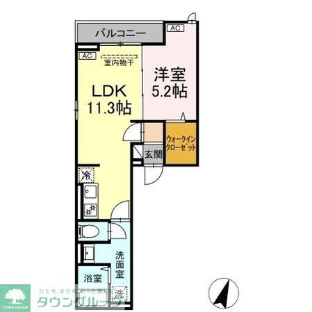 D-ROOM万町IIの物件間取画像